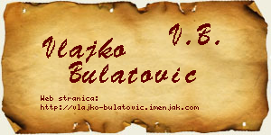 Vlajko Bulatović vizit kartica